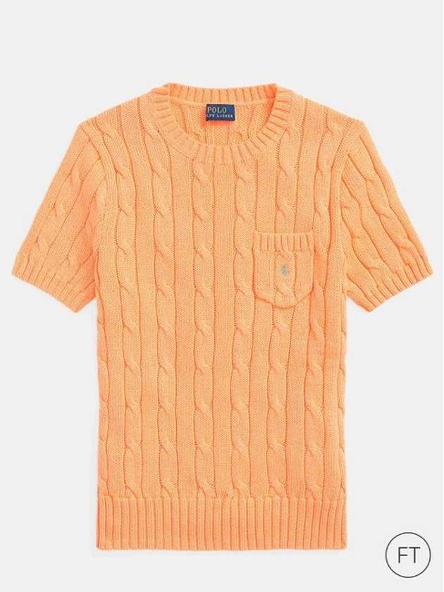 Women's Embroidered Pony Pocket Knit Top Orange - POLO RALPH LAUREN - BALAAN 2