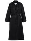 Ludmilla Belted Single Coat Black - MAX MARA - BALAAN 2