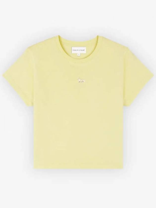 Baby Fox Patch Baby Short Sleeve T-Shirt Chalk Yellow - MAISON KITSUNE - BALAAN 2