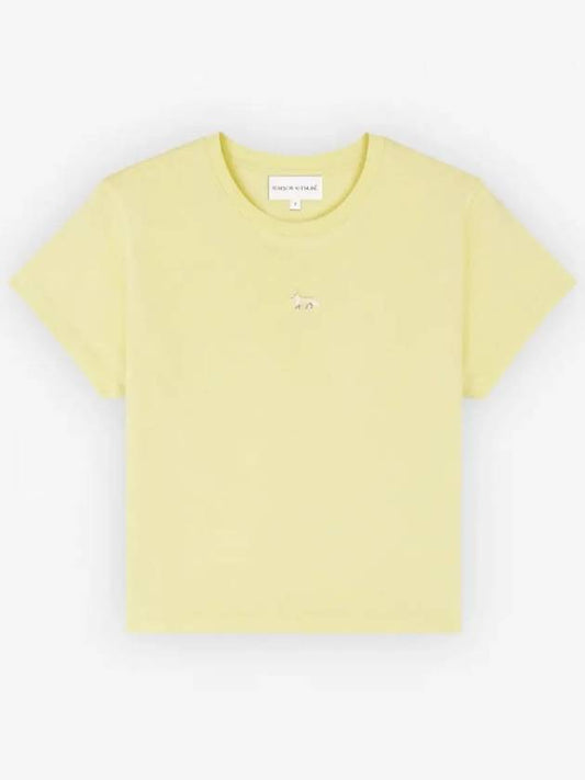 Baby Fox Patch Baby Short Sleeve T-Shirt Chalk Yellow - MAISON KITSUNE - BALAAN 2