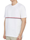 Midweight Jersey Short Sleeve T-Shirt White - THOM BROWNE - BALAAN 5