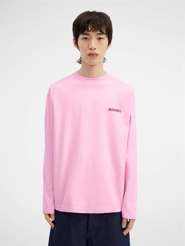 Le Pavane Manches Longues Jam Logo Print Long Sleeve T-Shirt Pink - JACQUEMUS - BALAAN 3