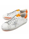 Superstar Star Leather Low Top Sneakers Orange White - GOLDEN GOOSE - BALAAN 4