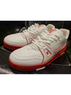 LV Trainer Low Top Sneakers White Red - LOUIS VUITTON - BALAAN 6