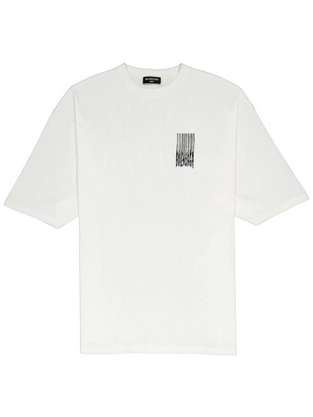 Barcode Logo Oversized Short Sleeve T-shirt White - BALENCIAGA - BALAAN 2