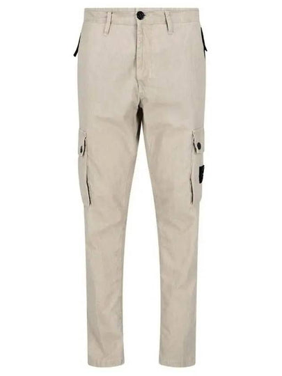 Wappen Patch Old Treatment Slim Fit Cargo Straight Pants Beige - STONE ISLAND - BALAAN 2