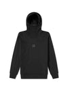 Logo Flag Brushed Hoodie Black - CP COMPANY - BALAAN 1