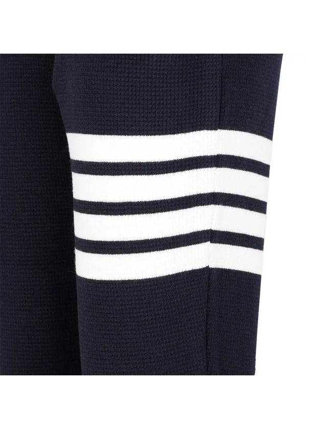 4 Bar Waffle Wool Cashmere Track Pants Navy - THOM BROWNE - BALAAN 6