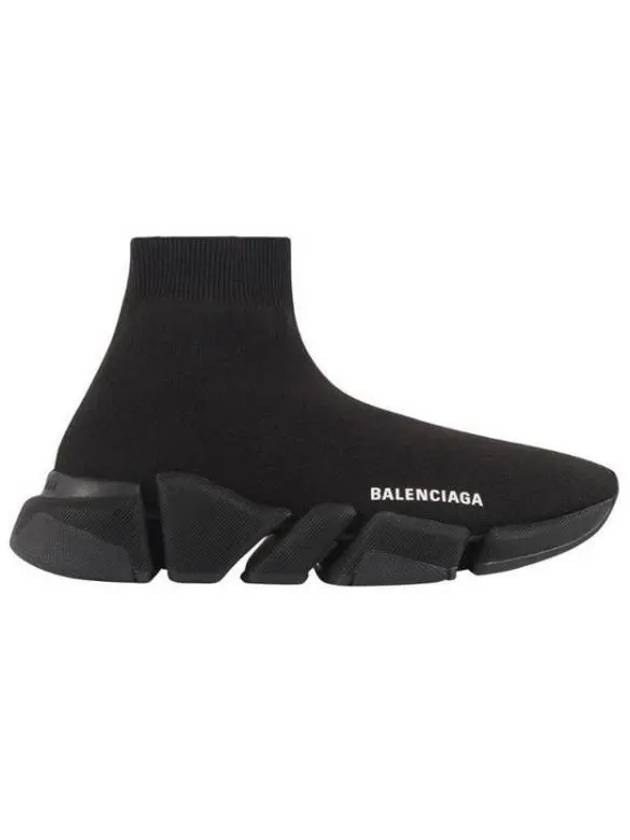 Women's Speed 2 0 Recycled Knit High Top Sneakers Black - BALENCIAGA - BALAAN 2