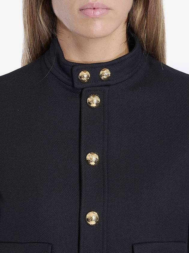 Verneuil Double Face Wool Tricotine Jacket Black - CELINE - BALAAN 5