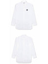 Play Black Heart Patch Long Sleeve Shirt White - COMME DES GARCONS - BALAAN 5