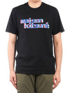 Neon Typo Classic Cotton Short Sleeve T-Shirt Black - MAISON KITSUNE - BALAAN 2