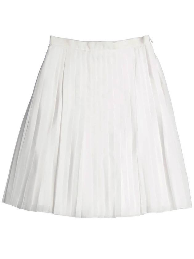 Women's Mini Pleated Skirt White - BURBERRY - BALAAN 1