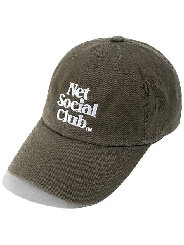 Logo washed ball cap olive - NET SOCIAL CLUB - BALAAN 3