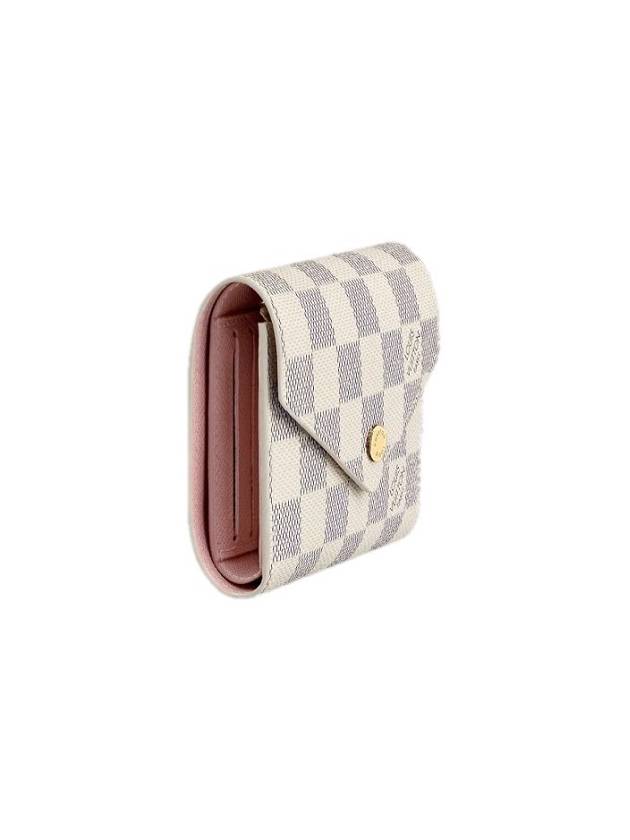 Victorine Damier Azur Canvas Bicycle Wallet Beige Pink - LOUIS VUITTON - BALAAN 4