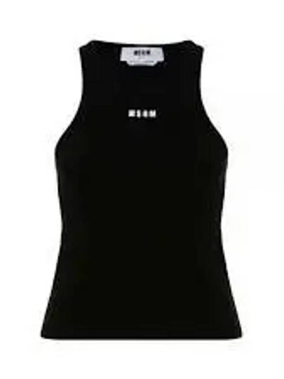 Embroidered Logo Sleeveless Black - MSGM - BALAAN 2