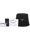 Re-Nylon Triangle Logo Bucket Hat Black - PRADA - BALAAN 4