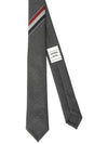 Three-Line Engineer Stripe Wool  Neck Tie Dark Grey - THOM BROWNE - BALAAN 2