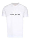 Men's Reverse Logo Round Slim Short Sleeve T-Shirt White - GIVENCHY - BALAAN 2