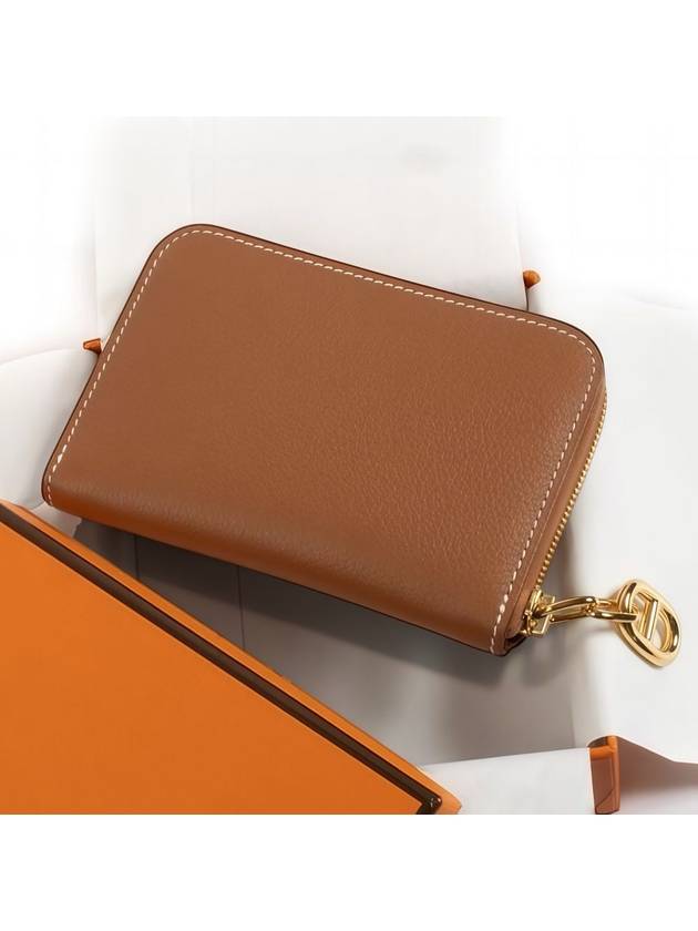 ZIPENGO Chandal zipper card wallet gold - HERMES - BALAAN 1