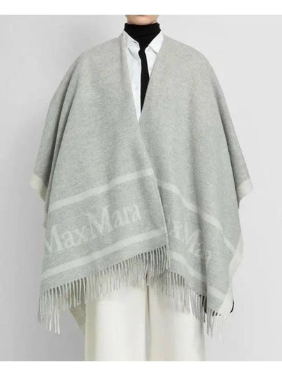 Hilde Logo Jacquard Cape Grey - MAX MARA - BALAAN 2