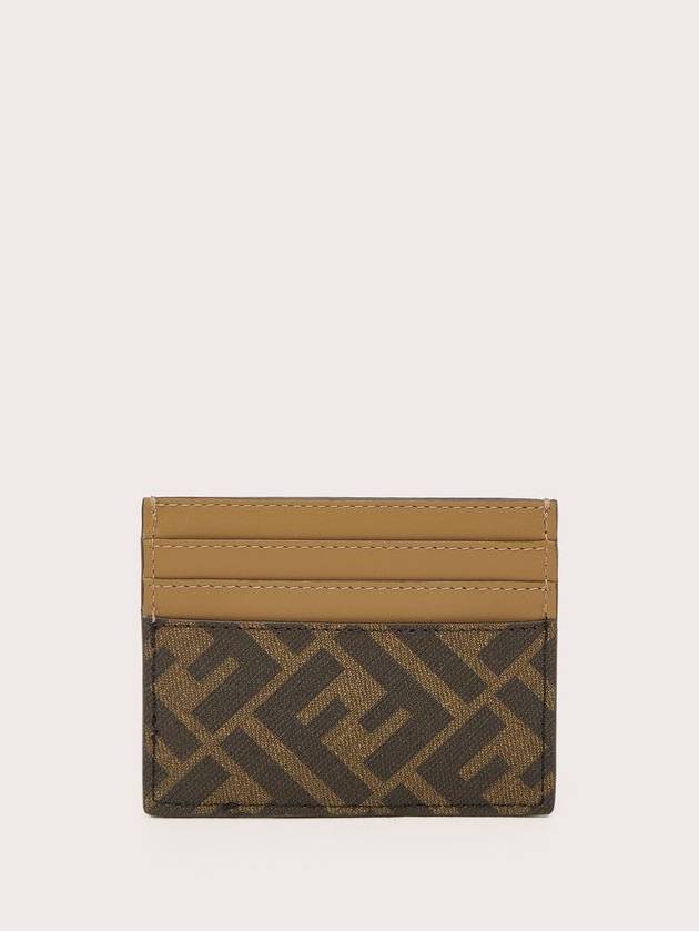 FF Logo Card Wallet Brown - FENDI - BALAAN 3