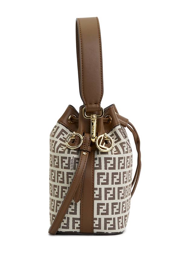 Mon Tresor FF Motif Bucket Bag Brown - FENDI - BALAAN 3