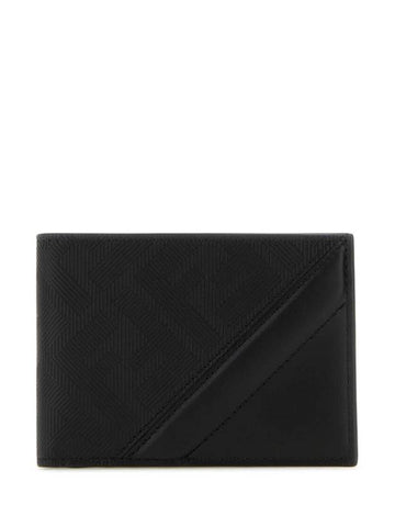 Shadow Diagonal Bifold Wallet Black - FENDI - BALAAN 1