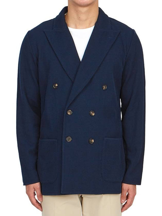 Double Breasted Blazer Jacket Navy - RVR LARDINI - BALAAN 2