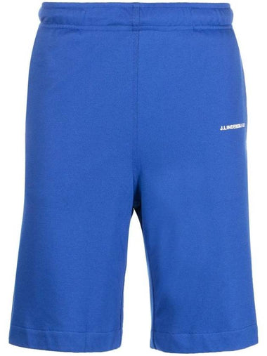 Logo Print Shorts Blue - J.LINDEBERG - BALAAN 1