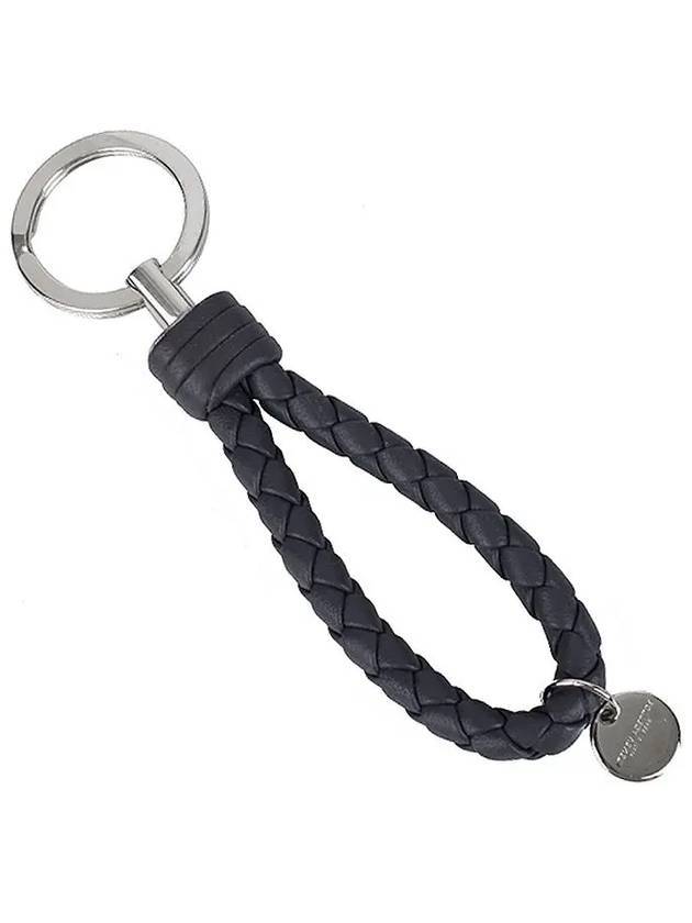 Intrecciato Leather Key Holder Black - BOTTEGA VENETA - BALAAN 4