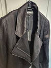 silk black biker jacket - ANN DEMEULEMEESTER - BALAAN 9