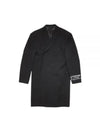 Studios Logo Patch Wool Over Double Coat Black - ACNE STUDIOS - BALAAN 2