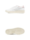 Women's Medalist Leather Low Sneakers White Pink Tab - AUTRY - BALAAN 6