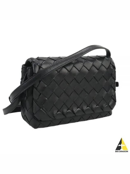 Intrecciato Mini Cross Bag Black - BOTTEGA VENETA - BALAAN 2