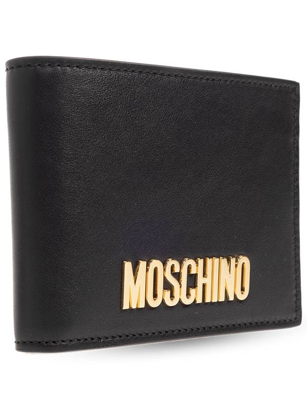 logo decorated leather wallet A81318001 - MOSCHINO - BALAAN 5