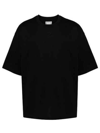 Embroidered Logo Overfit Short Sleeve T-Shirt Black - WOOYOUNGMI - BALAAN 2