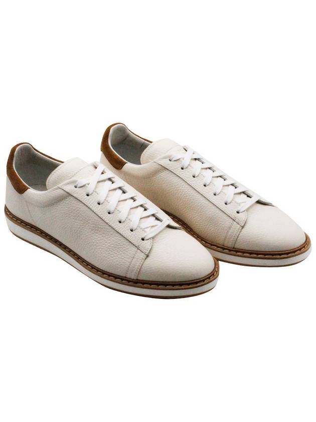 Grained Calfskin Low-Top Sneakers Panama - BRUNELLO CUCINELLI - BALAAN 3