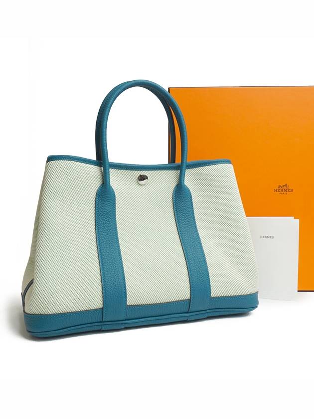 Garden Party 30 Tote Bag Blue - HERMES - BALAAN 2