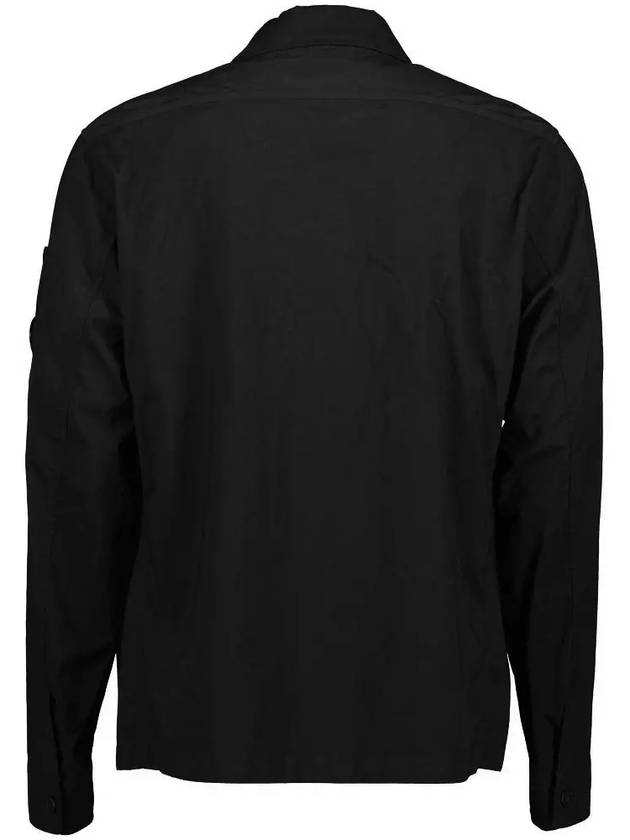 Men's Lens Wappen Tyrone Overfit Long Sleeve Shirt Jacket Black - CP COMPANY - BALAAN 3