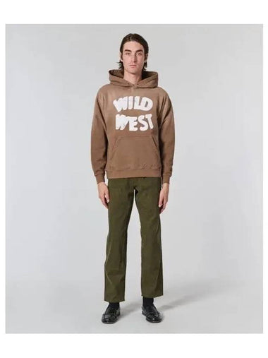 ONE OF THESE DAYS U WILD WEST HOODED SWEATSHIRT MUSTANG BROWN - SMR DAYS - BALAAN 1