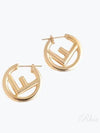 F Logo Earrings Gold - FENDI - BALAAN 2