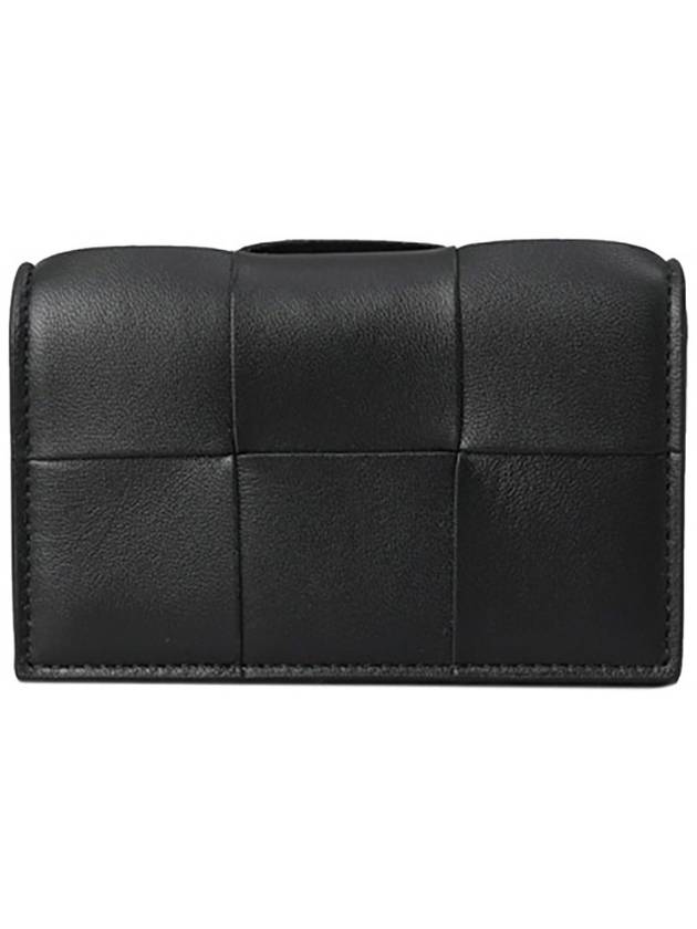 Intrecciato Flap Card Wallet Black - BOTTEGA VENETA - BALAAN 2