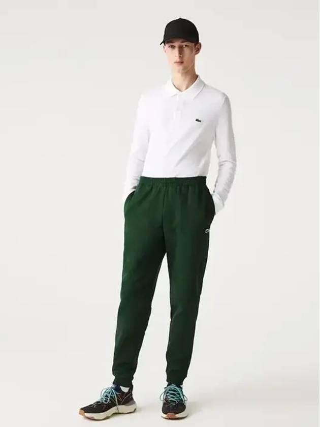 Men's Tapered Fit Fleece Track Pants Brushed Sweatpants Green 2529 - LACOSTE - BALAAN 2