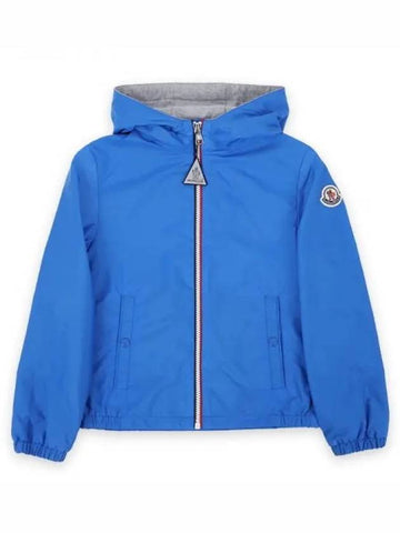 Kids URVILLE Logo Patch Hooded Jacket Blue 1A00088 68352 719 8 10A 1064649 - MONCLER - BALAAN 1