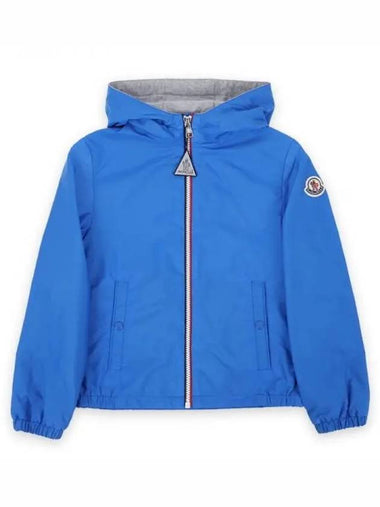 Kids URVILLE Logo Patch Hooded Jacket Blue 1A00088 68352 719 8 10A 270392 1064649 - MONCLER - BALAAN 1