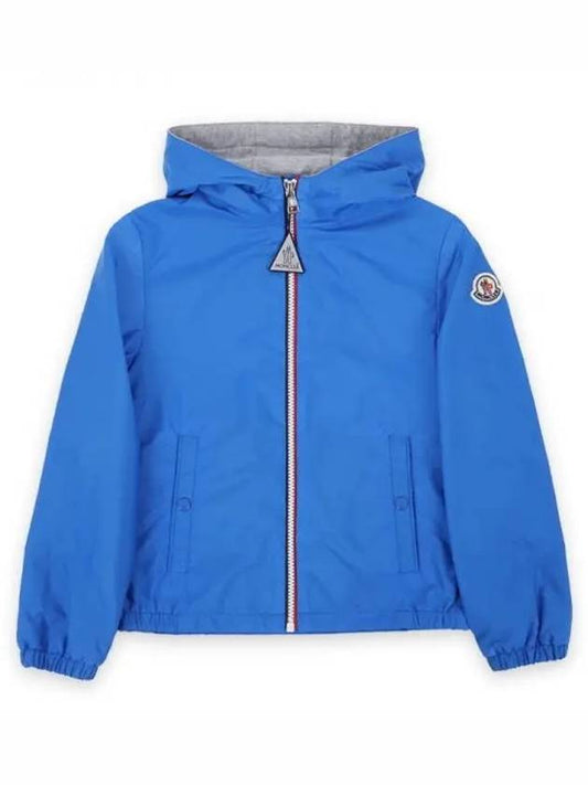 Kids URVILLE Logo Patch Hooded Jacket Blue 1A00088 68352 719 8 10A 1064649 - MONCLER - BALAAN 1