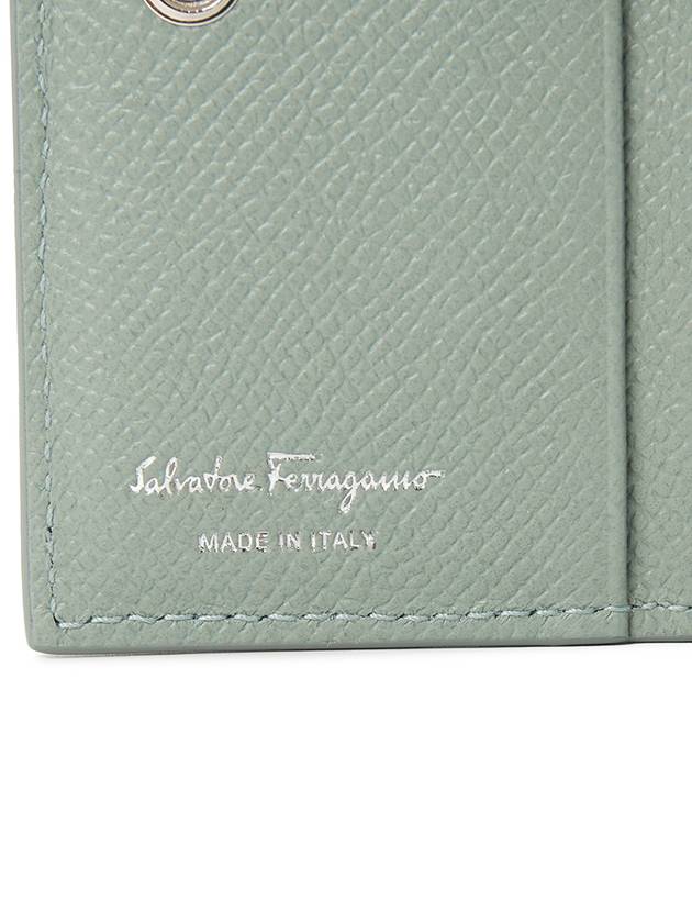 Gancini Compact Half Wallet Light Green - SALVATORE FERRAGAMO - BALAAN 7