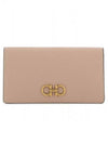 Gancini Continental Long Wallet Amaretti - SALVATORE FERRAGAMO - BALAAN.