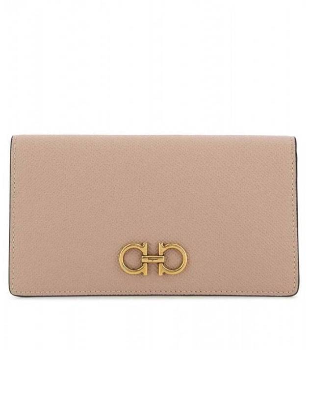 Gancini Continental Long Wallet Amaretti - SALVATORE FERRAGAMO - BALAAN.